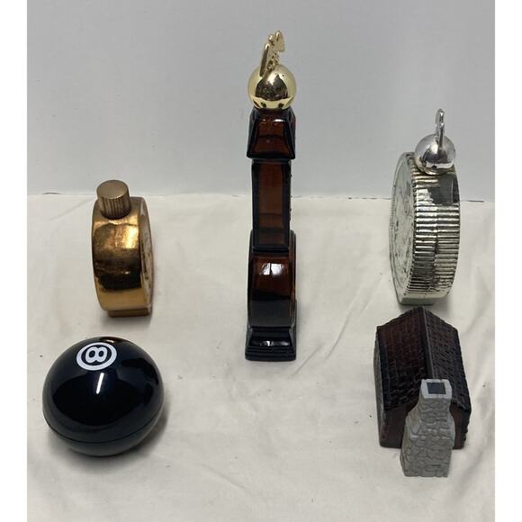 Lot of 5 Avon Men's Wild Country Cologne Bottles Coins, Log Cabin, 8-Ball & More - Picture 2 of 16